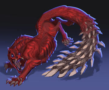 Art of Odogaron, my favorite monster from monster hunter, by Monte (montejeska)